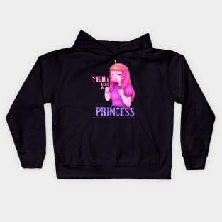 fight like a princess (Princess Bubblegum - Adventure Time) Kids Hoodie